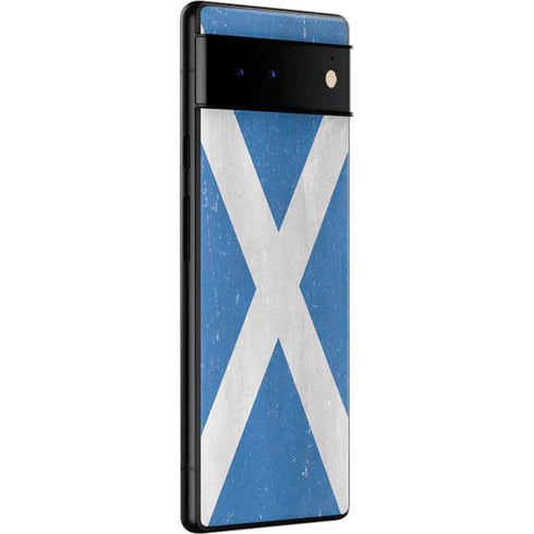 Scotland Flag Distressed Google Pixel 6 Skin